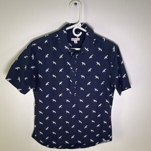 MERONA Dark Blue Shirt with White Seagull Pattern